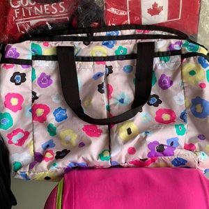 Le sport sac floral diaper bag